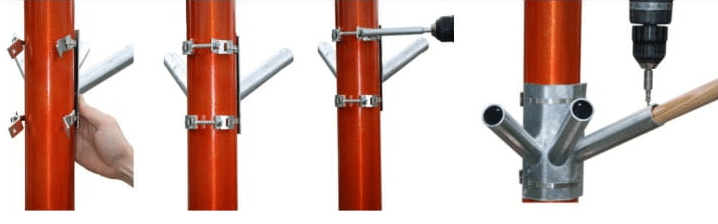 gruppo portabandiera inclinato