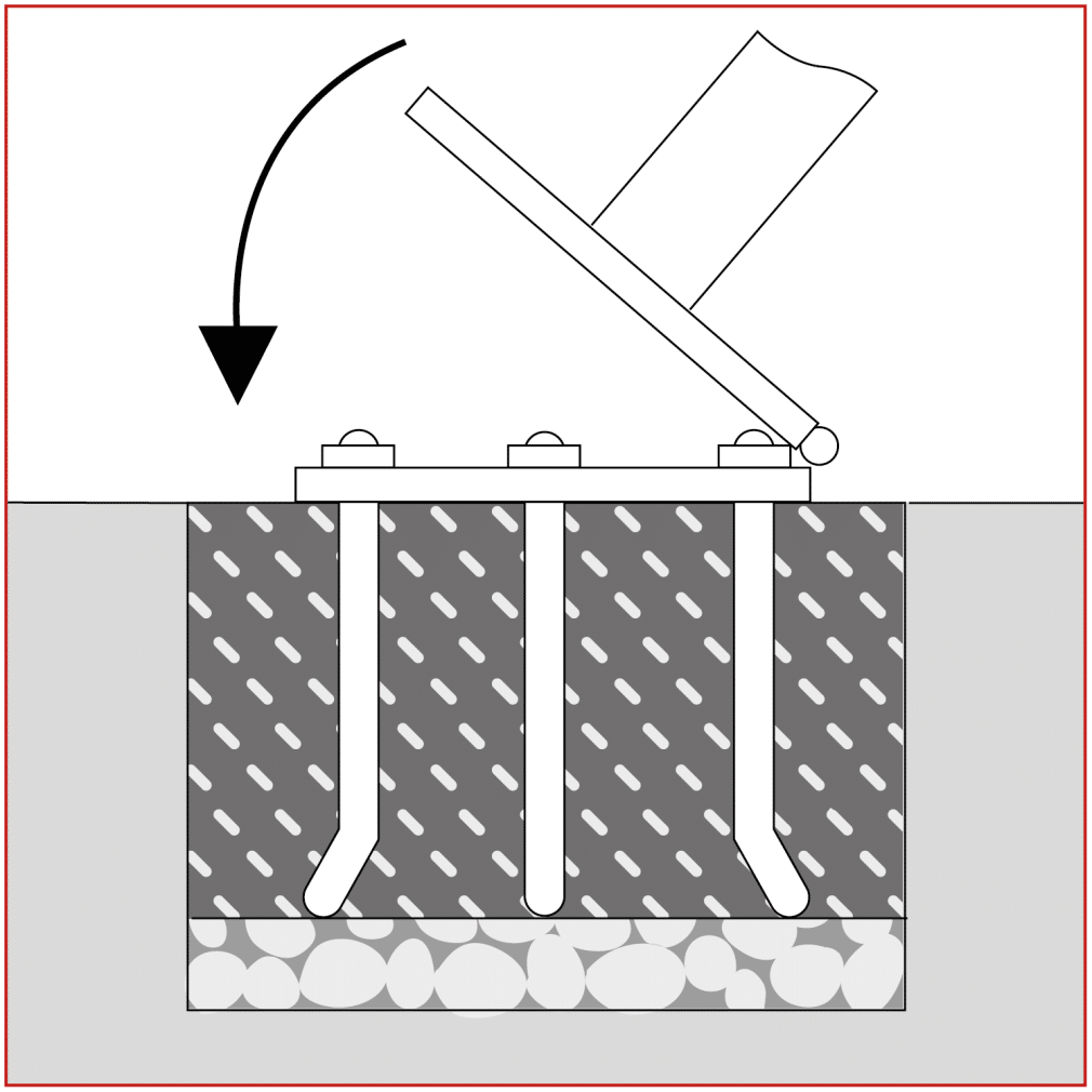 piastra di inclinazione dell'asta della bandiera