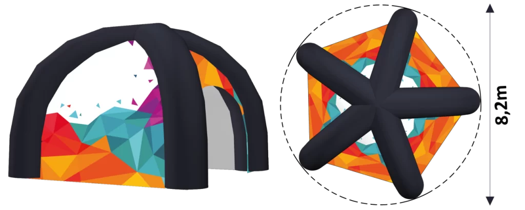 tenda pubblicitaria gonfiabile