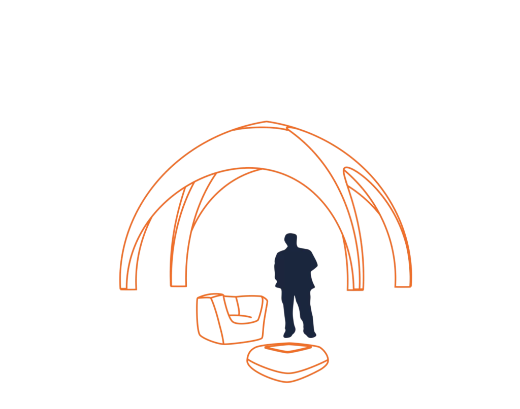 tenda pubblicitaria gonfiabile