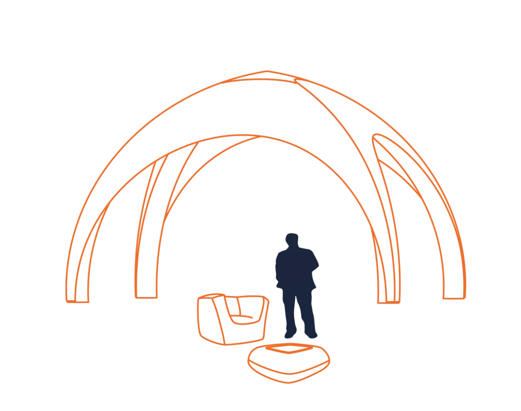 tenda pubblicitaria gonfiabile