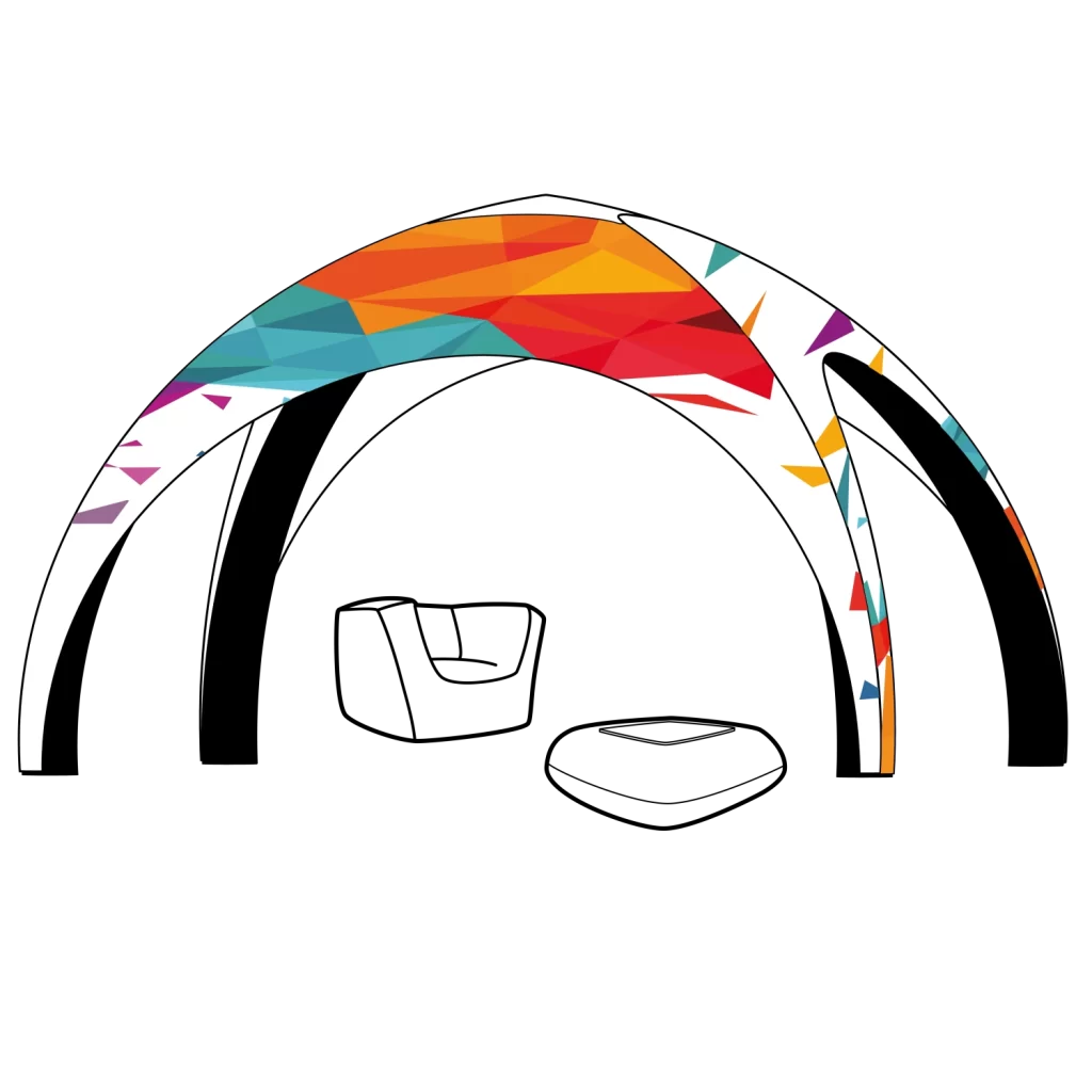 tenda pubblicitaria gonfiabile