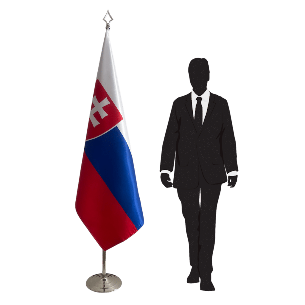 Bandiera della Slovacchia sull'albero