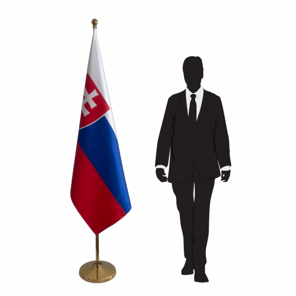 Bandiera della Slovacchia sul cavalletto