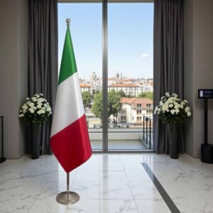 drapeau Italie sur pied
