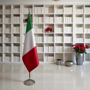 drapeau Italie sur hampe