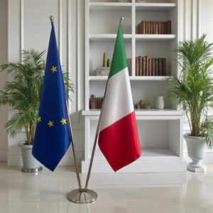 drapeau Italie sur socle
