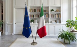 drapeau Italie et UE