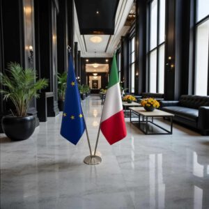 drapeau Italie et UE