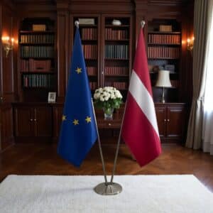 drapeau Lettonie et UE