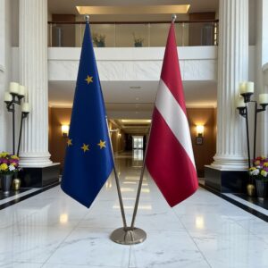 drapeau Lettonie et UE