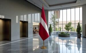 drapeau Lettonie et UE