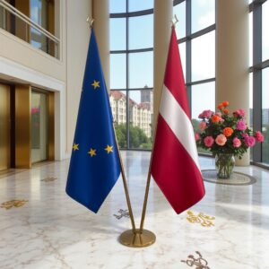 drapeau Lettonie et UE