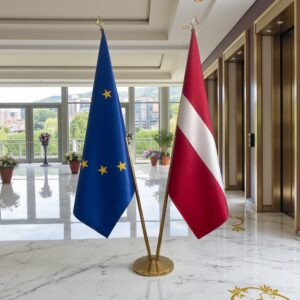 drapeau Lettonie et UE