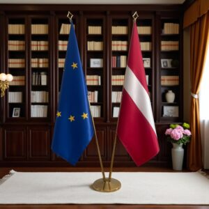 drapeau Lettonie et UE