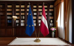 drapeau Lettonie et UE