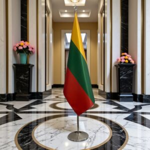 drapeau Lituanie sur pied