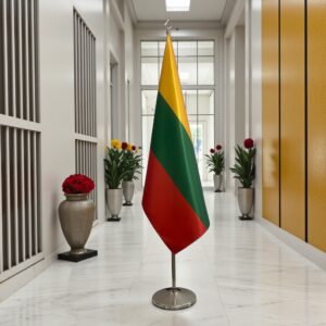 drapeau Lituanie sur pied