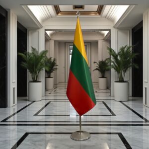 drapeau Lituanie sur pied