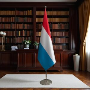 drapeau Luxembourg sur socle