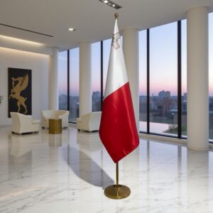 drapeau Malte avec mat