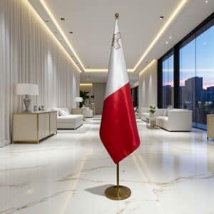 drapeau Malte avec mat