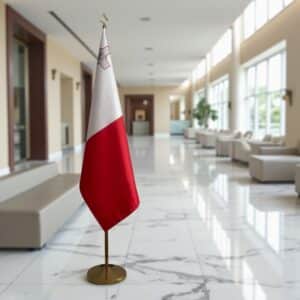 drapeau Malte avec pied