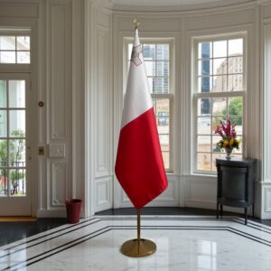 drapeau Malte avec pied