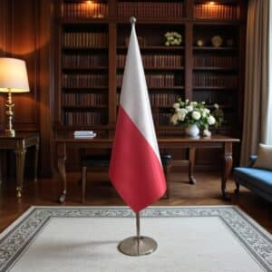 drapeau Pologne sur pied