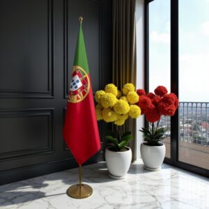 drapeau Portugal avec mat