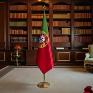 drapeau Portugal avec mat