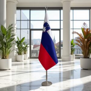 drapeau Slovenie avec socle