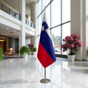 drapeau Slovenie avec socle