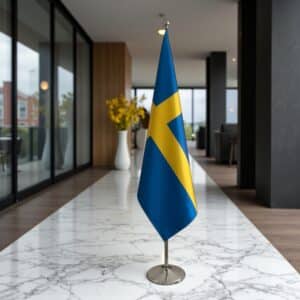 drapeau Suède avec pied