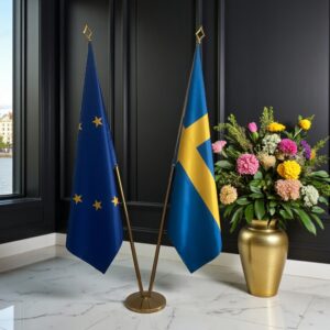 drapeau Suède avec pied