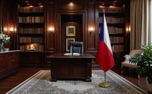 drapeau Tchequie pour bureau