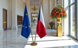 drapeau Tchequie et UE