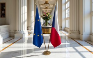 drapeau Tchequie et UE