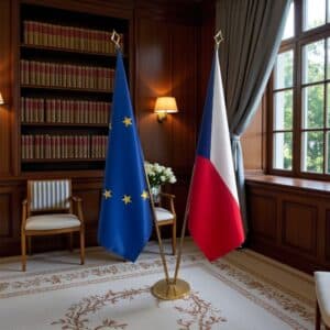 drapeau Tchequie et UE