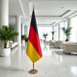 drapeau allemand sur hampe