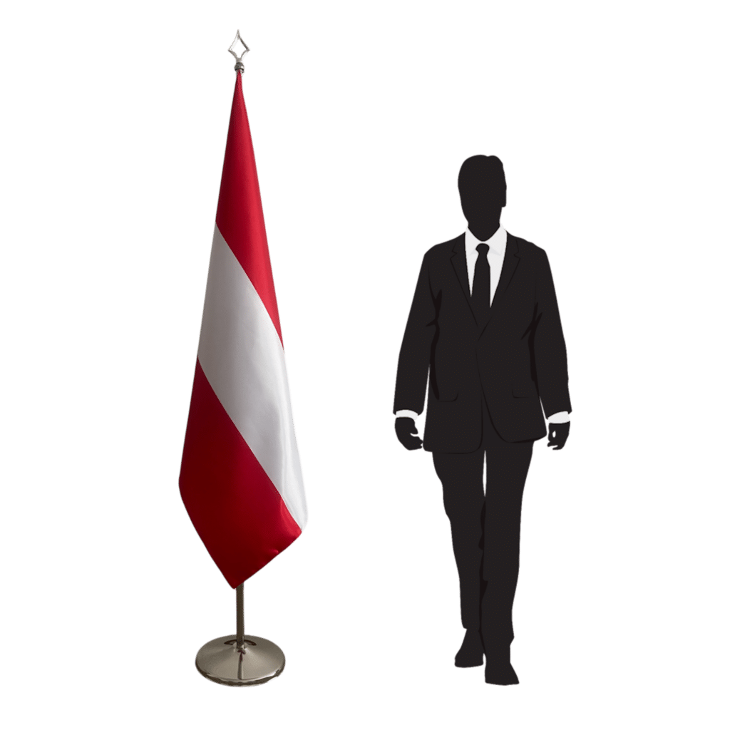 Bandiera dell'Austria su cavalletto