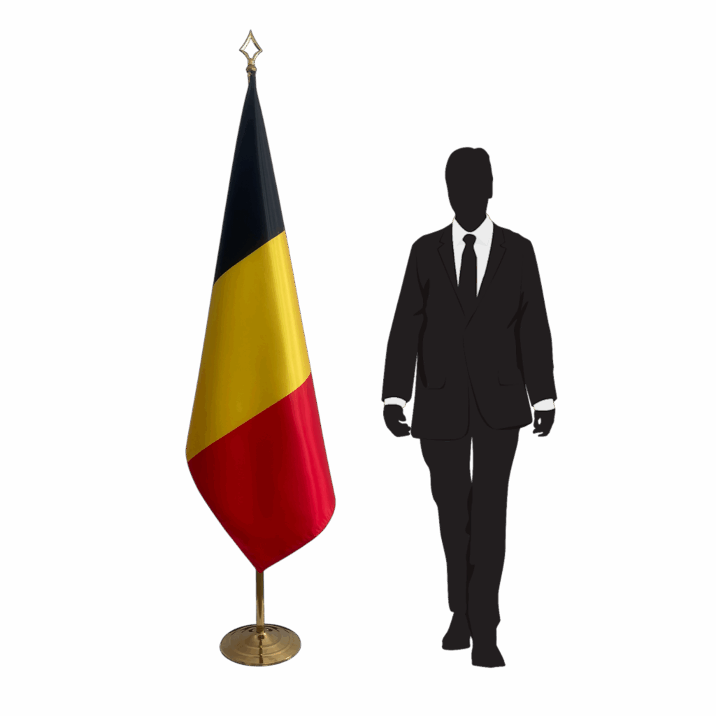 Bandiera belga su cavalletto
