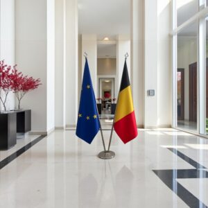drapeau belgique sur pied
