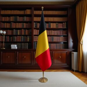 drapeau belgique sur pied