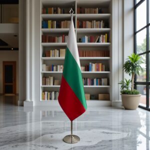 drapeau bulgarie avec pied