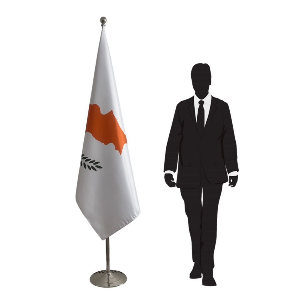 bandiera di cipro in piedi