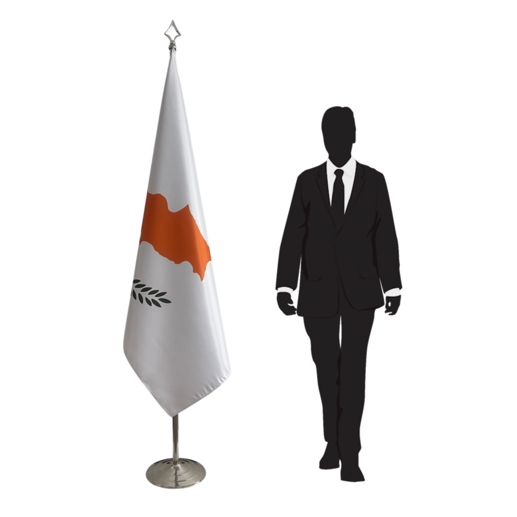 bandiera di cipro in piedi