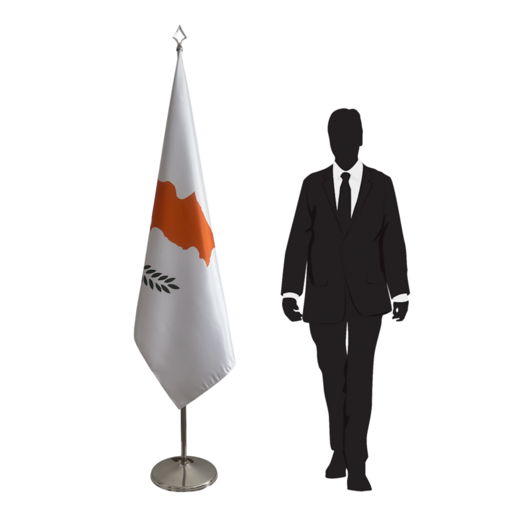 bandiera di cipro in piedi