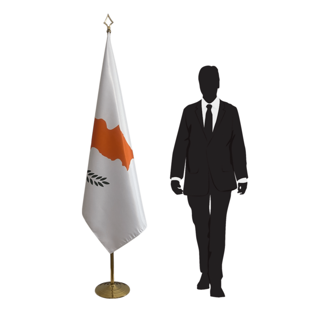 bandiera di cipro in piedi