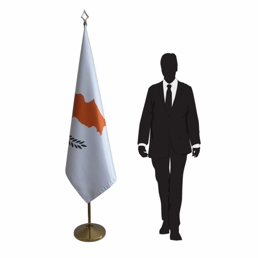 bandiera di cipro in piedi